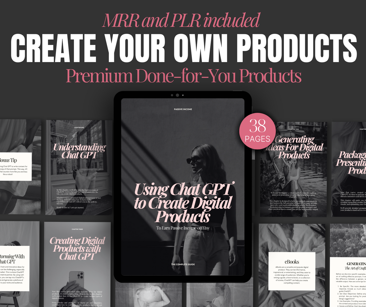 Use ChatGPT To Help You Create Digital Products: PLR & MRR Included!