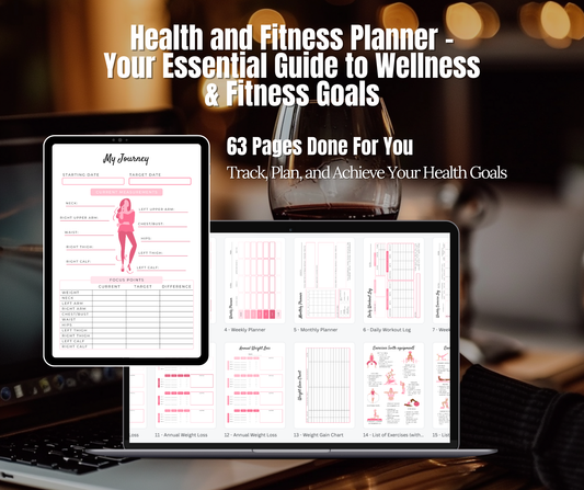 Health and Fitness Planner – Your Essential Guide to Wellness & Fitness Goals