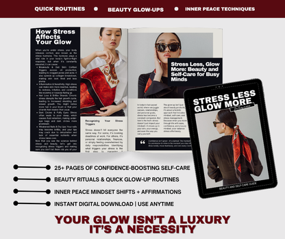 Stress Less, Glow More eBook – Beauty & Self-Care for Busy Minds