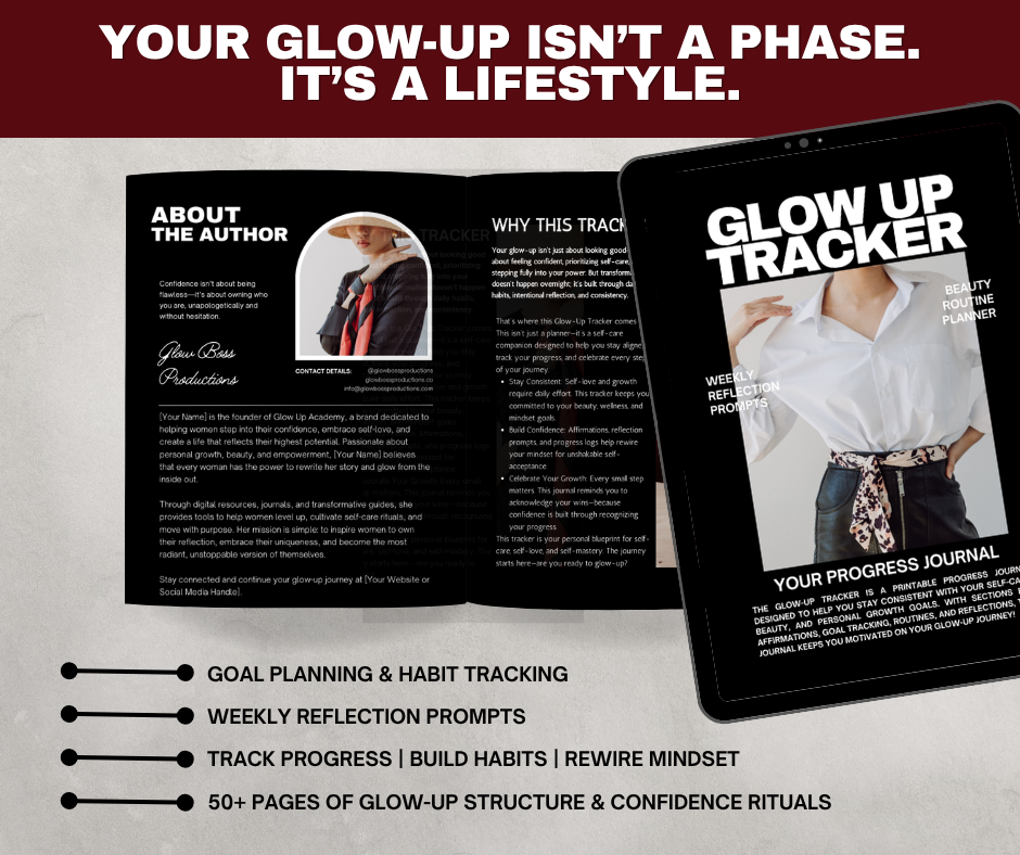 Glow Up Tracker Planner — Your Ultimate Self-Care & Success Companion
